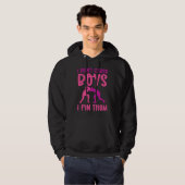 I Don't Chase Boys I Pin Them Wrestling Hoodie (Voorkant volledig)