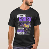 I Don't Crash I Do Random Gravity Checks Motocross T-shirt (Voorkant)