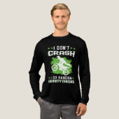 I Don't Crash I Do Random Gravity Checks Retro Tri-Blend Shirt (Voorkant)