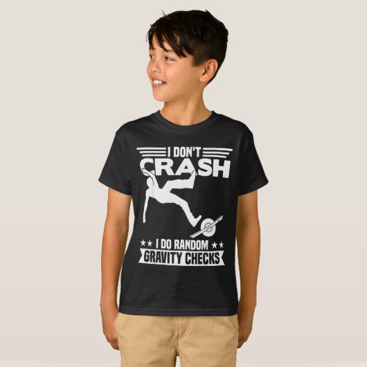 I Don't Crash I Do Random Onewheel Gravity Checks  T-shirt (Voorkant volledig)