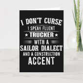 I Don't Curse I Speak Fluent Trucker With A Sailor Kaart (Voorkant)
