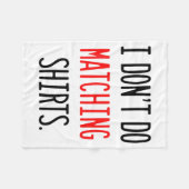 I Don't Do Matching Hearts Valentines Day Couples Fleece Deken (Voorkant (Horizontaal))