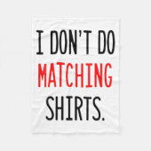 I Don't Do Matching Hearts Valentines Day Couples  Fleece Deken (Voorkant)