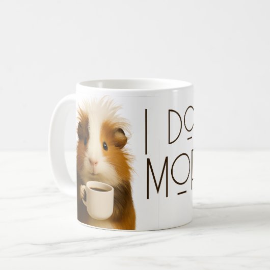 I don't do mornings funny guinea pig caffeine koffiemok (Voorkant links)