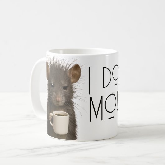I don't do mornings funny mouse caffeine koffiemok (Voorkant links)