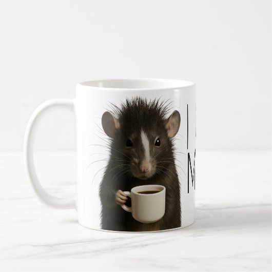 I don't do mornings funny rat caffeine koffiemok (Links)
