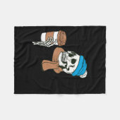 I Dont Do Winter Well Funny Coffee Skull Fleece Deken (Voorkant (Horizontaal))