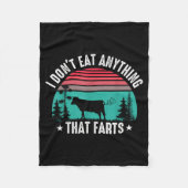 I Don't Eat Anything That Farts Fleece Deken (Voorkant)
