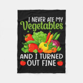 I Don't Eat Anything Vegetables Funny Vegetarian S Fleece Deken (Voorkant)