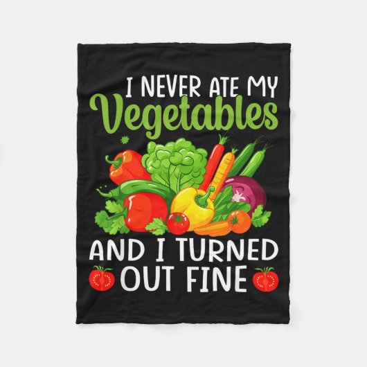 I Don't Eat Anything Vegetables Funny Vegetarian S Fleece Deken (Voorkant)