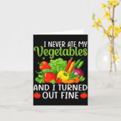 I Don't Eat Anything Vegetables Funny Vegetarian S Kaart (Gele Bloem)