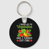 I Don't Eat Anything Vegetables Funny Vegetarian S Sleutelhanger (Voorkant)