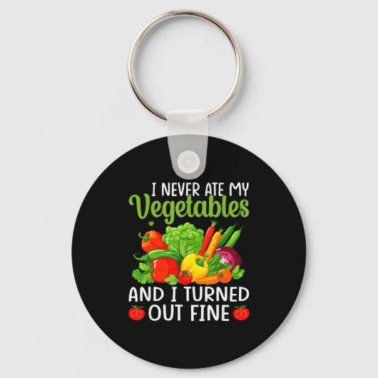 I Don't Eat Anything Vegetables Funny Vegetarian S Sleutelhanger (Voorkant)