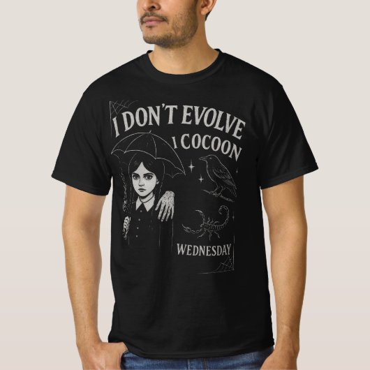 I Don't Evolve I Cocoon Gothic Graphic T-shirt (Voorkant)