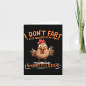I Don't Fart I Whisper In My Pants - Funny Chicken Kaart (Voorkant)