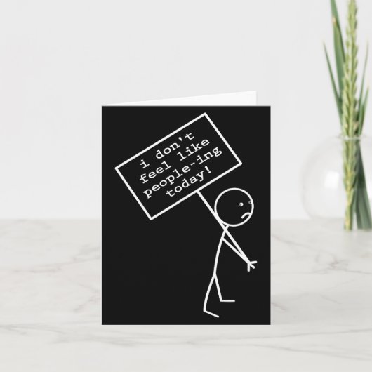 I Don't Feel Like People-ing Today  Kaart (Voorkant)
