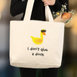I don't give a Duck Humor Grote Tote Bag<br><div class="desc">Add a little attitude with this sassy duck — full of personality, humor, and just the right amount of feathery sass. Featuring an expressive duck perfect for anyone with a bold sense of humor. Whether you love witty animal designs, sarcastic humor, or simply appreciate a duck with opinions, this makes...</div>