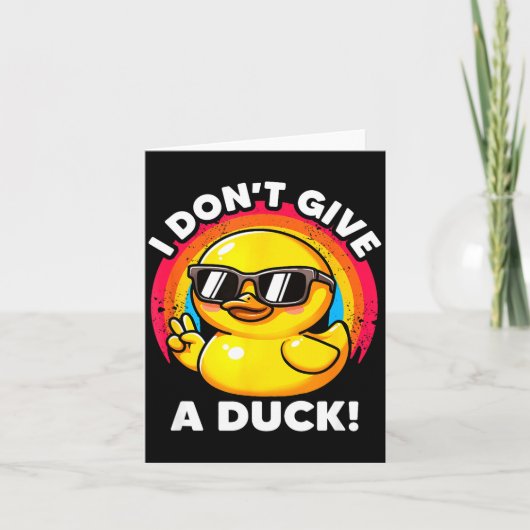 I Don't Give A Duck Lover Funny Duck Owner Rude I Kaart (Voorkant)