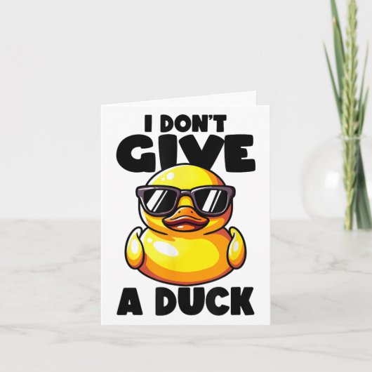 I Don't Give A Duck Lover Funny Duck Owner Rude I  Kaart (Voorkant)