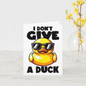 I Don't Give A Duck Lover Funny Duck Owner Rude I  Kaart (Gele Bloem)