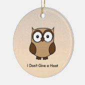 I Don't Give a Hoot Owl Custom Keramisch Ornament (Links)