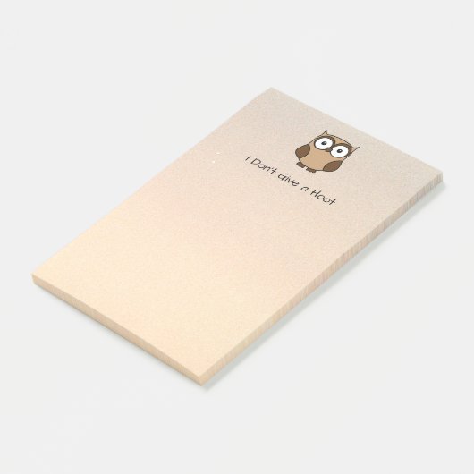 I Don't Give a Hoot Owl Custom Post-it® Notes (Schuin)