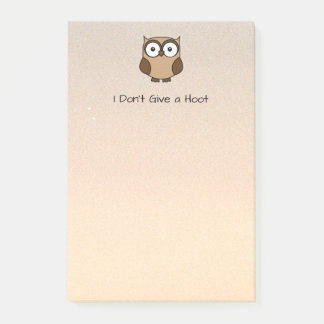I Don't Give a Hoot Owl Custom Post-it® Notes