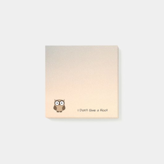I Don't Give a Hoot Owl Custom Post-it® Notes (Voorkant)