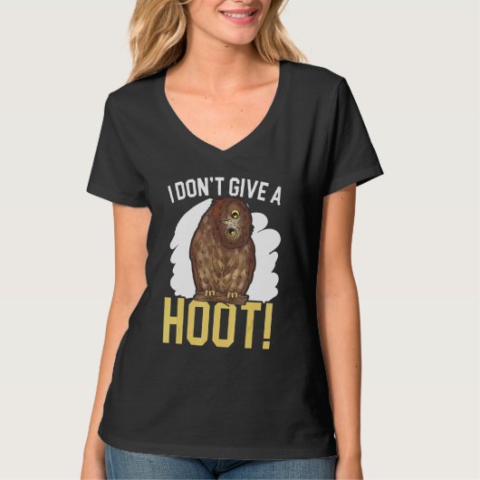 I Don't Give A Hoot Owl  Nocturnal Bird Owl Whispe T-shirt (Voorkant)