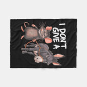 I Dont Give A Rats Mouse Donkey Funny Sarcastic An Fleece Deken (Voorkant (Horizontaal))