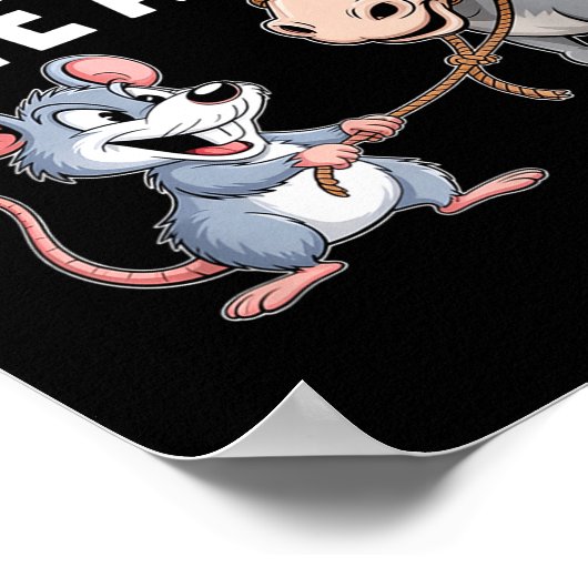 I Don't Give A Rats Mouse Funny Sarcastic Animal  Poster (Hoek)