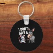 I Don't Give A Rats Mouse Funny Sarcastic Animal Sleutelhanger (Voorkant)