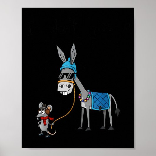 I Don't Give A Rats S Azz Mouse Funny Animal Poster (Voorkant)