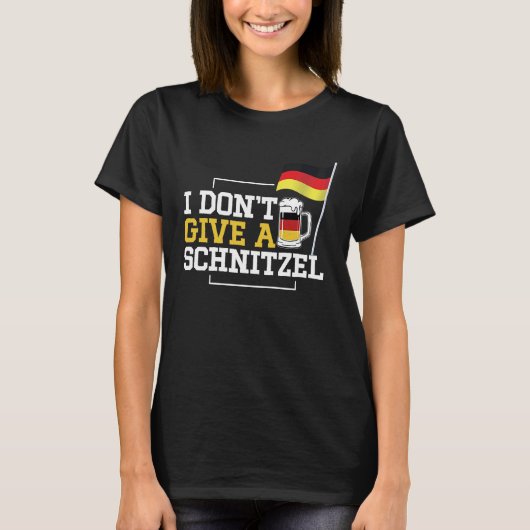 i dont give a schnitzel funny germans in the usa t-shirt (Voorkant)