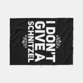 I Don't Give A Schnitzel Shirt Funny German Tee  Fleece Deken (Voorkant (Horizontaal))