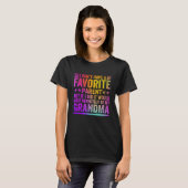 I Don't Have A Favorite Parent Awesome GrandMa Vin T-shirt (Voorkant volledig)
