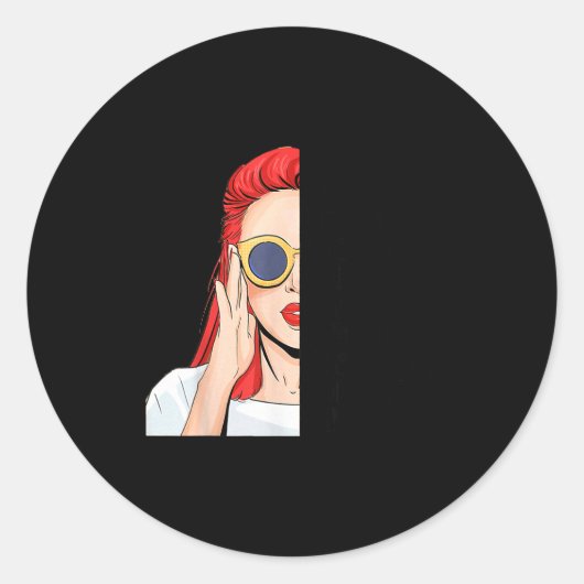 I Don't Have An Attitude Problem I Just Have A Red Ronde Sticker (Voorkant)