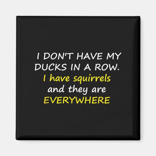 I Don't Have My Ducks In A Row.  Magneet (Voorkant)