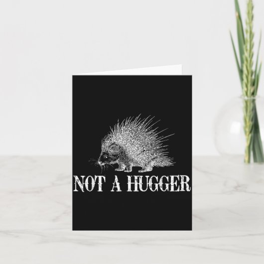 I Don't Hug Apparel Funny Introvert Rcune Tee - Un Kaart (Voorkant)