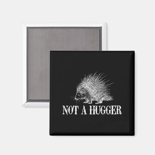 I Don't Hug Apparel Funny Introvert Rcune Tee - Un Magneet (Voorkant / Achterkant)