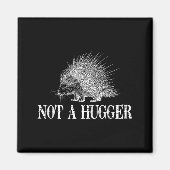 I Don't Hug Apparel Funny Introvert Rcune Tee - Un Magneet (Voorkant)