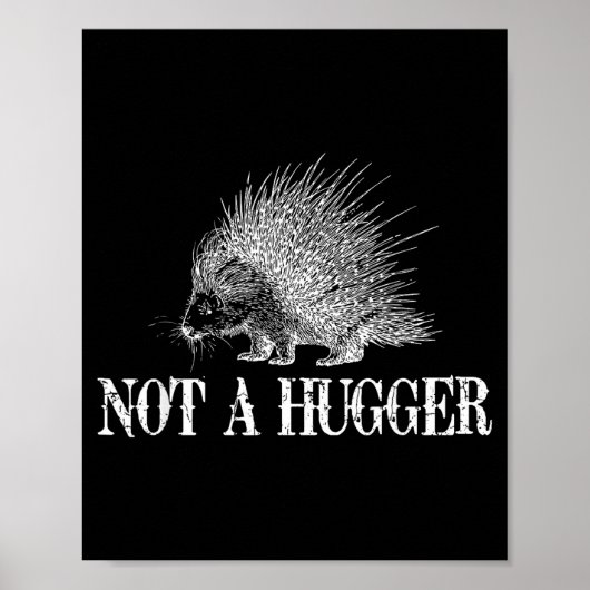 I Don't Hug Apparel Funny Introvert Rcune Tee - Un Poster (Voorkant)