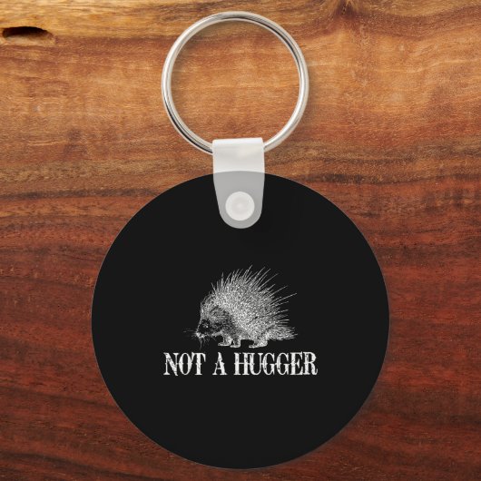 I Don't Hug Apparel Funny Introvert Rcune Tee - Un Sleutelhanger (Voorkant)