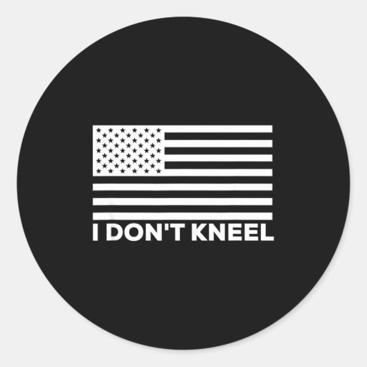 I Don't Kneel  Ronde Sticker (Voorkant)