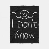 I Dont Know Hand Drawn Shrug Funny _2 Fleece Deken (Voorkant)