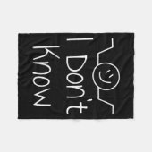I Dont Know Hand Drawn Shrug Funny  Fleece Deken (Voorkant (Horizontaal))