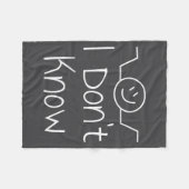 I Don't Know Hand Drawn Shrug Funny Men Women  Fleece Deken (Voorkant (Horizontaal))