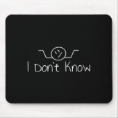 I Don't Know Hand Drawn Shrug Funny Men Women Long Muismat (Voorkant)