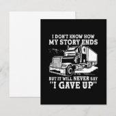 I don't know how my story ends, I gave up. Bedankkaart (Voorkant / Achterkant)