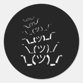 I Don't Know Idk Ronde Sticker (Voorkant)